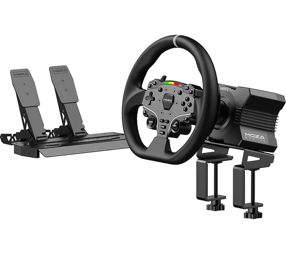 MOZA R3 Racing Simulator Direct Drive Wheel and Pedals Bundle- New in box